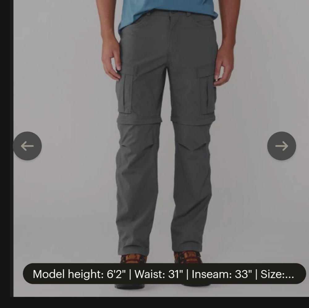 REI Men's Cargo Pants - 36x34 - Rust Red - Picture 6 of 7